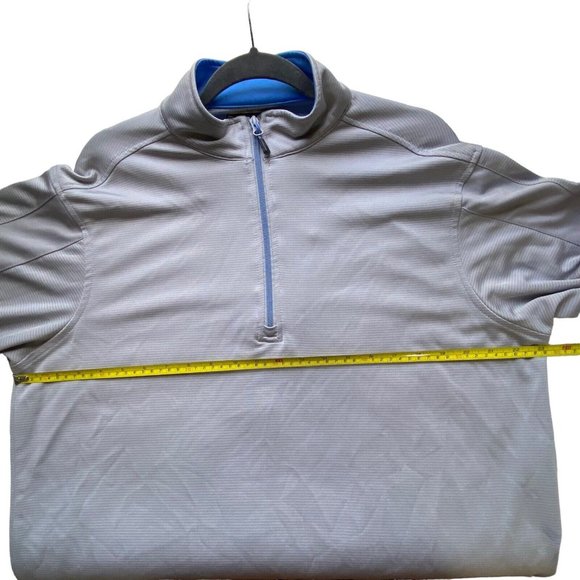 Pebble Beach Dry-Luxe Performance 1/4 Zip Gray Long Sleeve Mens Shirt Sz Large - Picture 3 of 10